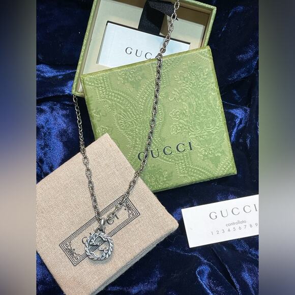 Gucci 925 Sterling Silver Double GG necklace full inclusion with COA - Picture 1 of 5